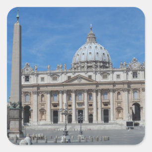 Sint-Peter Basilica-Vaticaanstad Vierkante Sticker