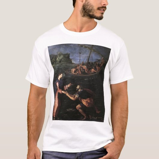 Sint-Peter die op water loopt T-shirt (Voorkant)