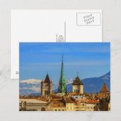 Sint-Peter kathedraal, Genève, Zwitserland Briefkaart (Voorkant / Achterkant)