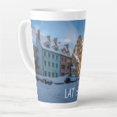 Sint-Peter kerk in de winter in Riga, Letland Latte Mok (Linkerhoek)