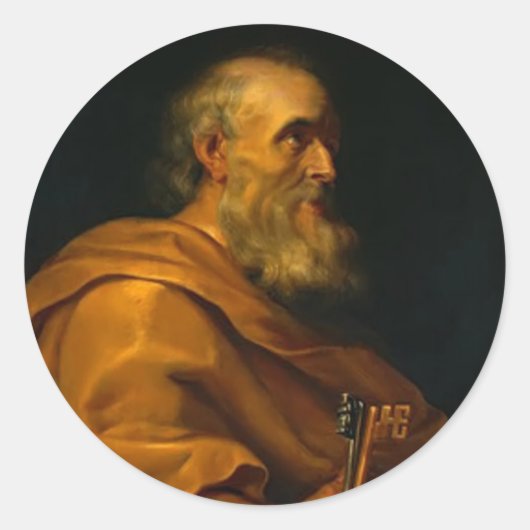 Sint Peter van Jusepe de Ribera Ronde Sticker (Voorkant)
