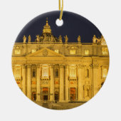 Sint-Peter's Basilica bij nacht, Vaticaanstad, Rom Keramisch Ornament (Voorkant)