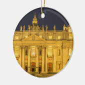 Sint-Peter's Basilica bij nacht, Vaticaanstad, Rom Keramisch Ornament (Links)
