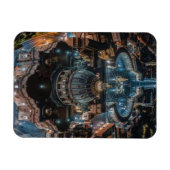 Sint-Peter's Basilica en Square bij nacht Magneet (Horizontaal)