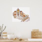 Sint-Peter's Basilica. Vaticaanstad Rome. Italië Poster (Keuken)