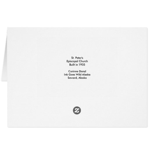 Sint-Peter's Episcopale Kerk - 5 x 7 inch Art Kaar (Achterkant Horizontaal)