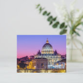 Sint-Peter's kathedraal Vaticaanstad Rome schemk Briefkaart (Staand voorkant)