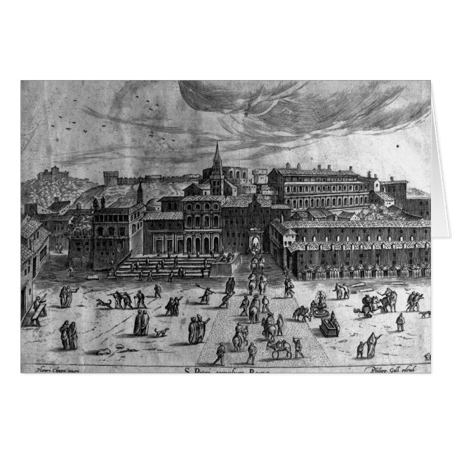 Sint-Peter's kerk uit de "Uitzichten van Rome" (Voorkant Horizontaal)