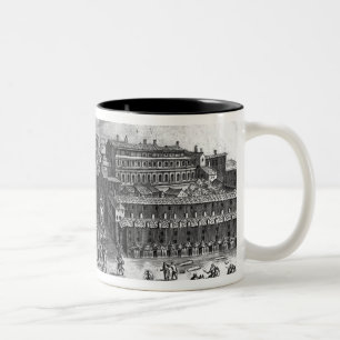 Sint-Peter's kerk uit de "Uitzichten van Rome" Tweekleurige Koffiemok