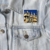 Sint-Peter's plein Rome Vierkante Button 5,1 Cm (In situ)