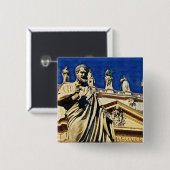 Sint-Peter's plein Rome Vierkante Button 5,1 Cm (Voorkant /achterkant)