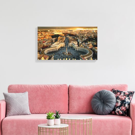 Sint-Peter's plein Vaticaanstad Canvas Afdruk (Insitu (Woonkamer))