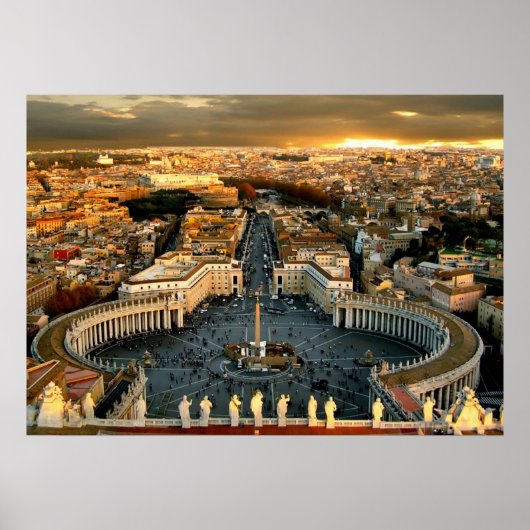 Sint-Peter's plein Vaticaanstad Poster (Voorkant)
