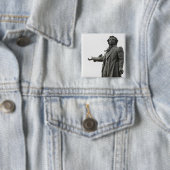 Sint-Petersburg, Alexander Pushkin Vierkante Button 5,1 Cm (In situ)