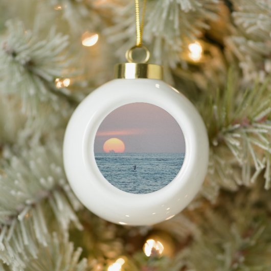 Sint-Petersburg Beach Florida Sunset Keramische Bal Ornament (Boom)