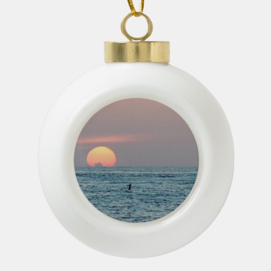 Sint-Petersburg Beach Florida Sunset Keramische Bal Ornament (Voorkant)