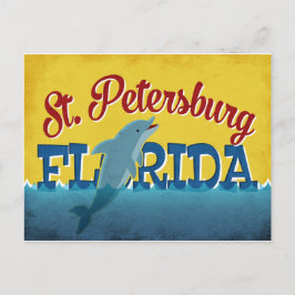 Sint-Petersburg Briefkaart FL Dolphin Retro 