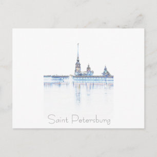 Sint-Petersburg City Rusland Architecture Briefkaa Briefkaart