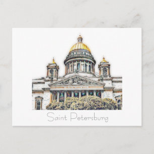 Sint-Petersburg City Rusland Architecture Briefkaa Briefkaart