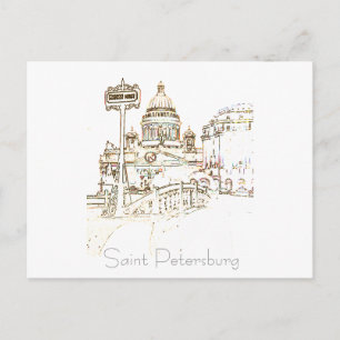 Sint-Petersburg City Rusland Architecture Briefkaa Briefkaart