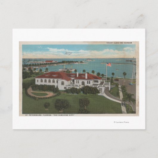 Sint-Petersburg, FL — Aerial of Yacht Club & Briefkaart (Voorkant)