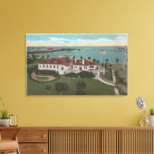 Sint-Petersburg, FL — Aerial of Yacht Club & Canvas Afdruk (Insitu (Woonkamer))