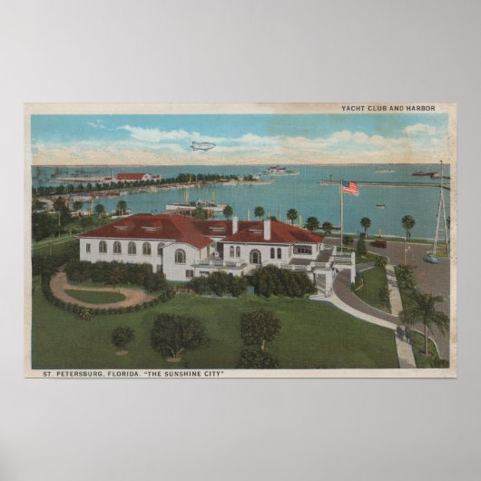 Sint-Petersburg, FL — Aerial of Yacht Club & Poster (Voorkant)