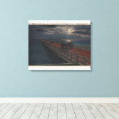 Sint-Petersburg, FL - Moonlit Uitzicht van Gandy Canvas Afdruk (Insitu (Houten vloer))