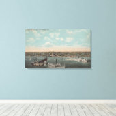 Sint-Petersburg, FL - Uitzicht met waterfront Canvas Afdruk (Insitu (Houten vloer))