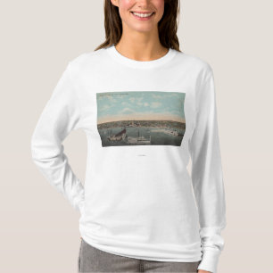Sint-Petersburg, FL - Uitzicht met waterfront T-shirt