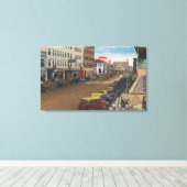 Sint-Petersburg, FL - Uitzicht van Central Ave w/ Canvas Afdruk (Insitu (Houten vloer))