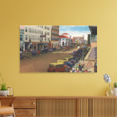 Sint-Petersburg, FL - Uitzicht van Central Ave w/ Canvas Afdruk (Insitu (Woonkamer))