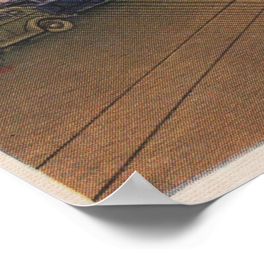 Sint-Petersburg, FL - Uitzicht van Central Ave w/ Poster (Hoek)