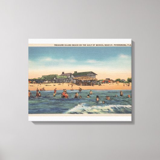 Sint-Petersburg, FL - Uitzicht van het eiland Trea Canvas Afdruk (Voorkant)