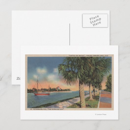 Sint-Petersburg, FL - Uitzicht van Koffee Pot Briefkaart (Voorkant / Achterkant)