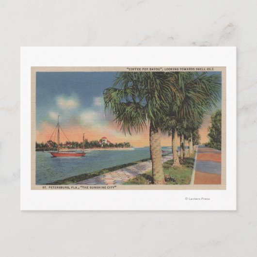 Sint-Petersburg, FL - Uitzicht van Koffee Pot Briefkaart (Voorkant)