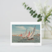 Sint-Petersburg, FL - Uitzicht van Lightning Regat Briefkaart (Staand voorkant)