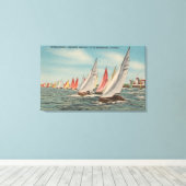 Sint-Petersburg, FL - Uitzicht van Lightning Regat Canvas Afdruk (Insitu (Houten vloer))