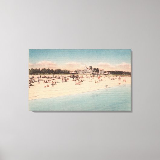 Sint-Petersburg, FL - Uitzicht waterfront van Canvas Afdruk (Voorkant)