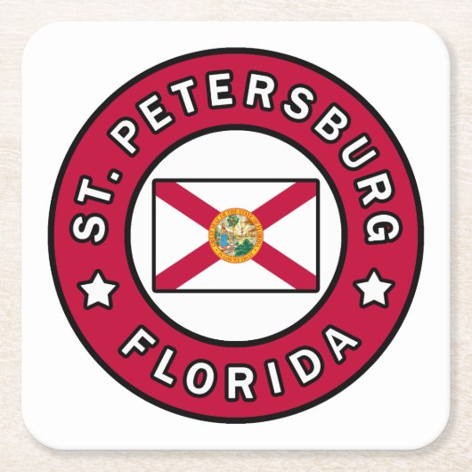 Sint-Petersburg Florida Kartonnen Onderzetters (Voorkant)