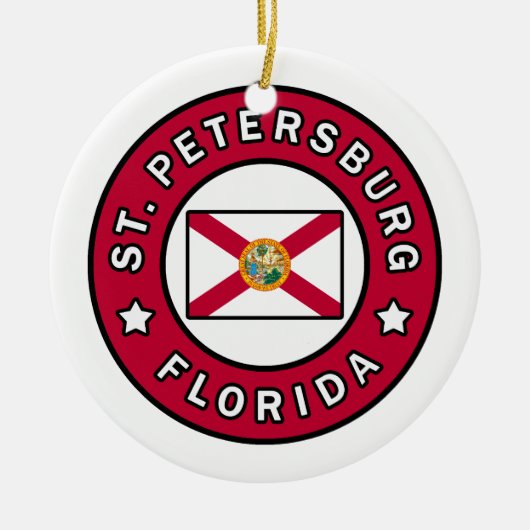 Sint-Petersburg Florida Keramisch Ornament (Voorkant)