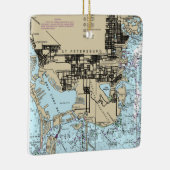 Sint-Petersburg Florida Nautical Chart Keramisch Ornament (Rechts)