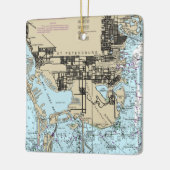 Sint-Petersburg Florida Nautical Chart Keramisch Ornament (Links)