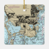 Sint-Petersburg Florida Nautical Chart Keramisch Ornament (Achterkant)