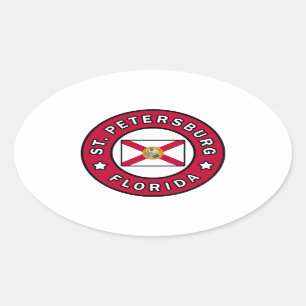Sint-Petersburg Florida Ovale Sticker
