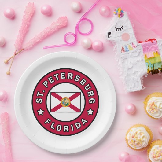 Sint-Petersburg Florida Papieren Bordje (Feest)