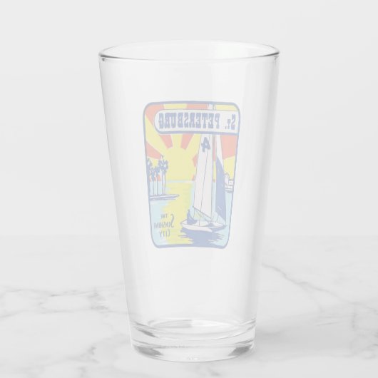 Sint-Petersburg, Florida - Pint Glass Glas (Achterkant)