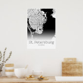 Sint-Petersburg - Florida - Poster van de stadskaa (Keuken)