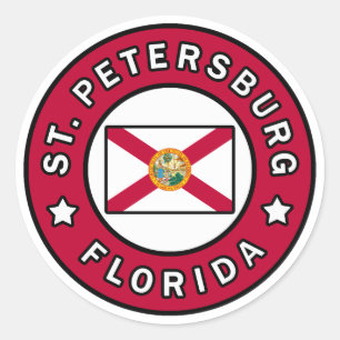 Sint-Petersburg Florida Ronde Sticker