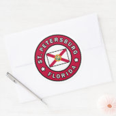 Sint-Petersburg Florida Ronde Sticker (Envelop)